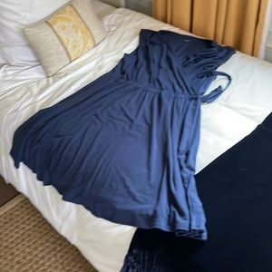 Garnet Hill Knit Faux Wrap Dress